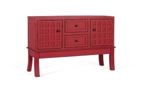 Bufet inferior rosu din lemn 108 cm Akai Giner y Colomer