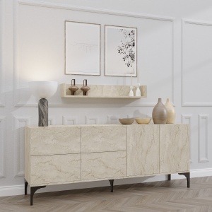 Bufet inferior si raft bej Stella The Home Collection