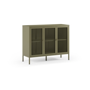 Bufet inferior verde din metal 121 cm Fayna 3D The Home Collection