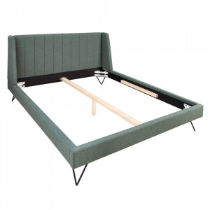 Cadru pat verde din lemn si metal 195x218 cm La Beaute The Home Collection