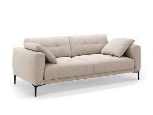 Canapea bej din catifea pentru 4 persoane Bemy Velvet Micadoni