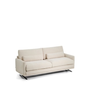 Canapea bej din textil pentru 2 persoane Veliro Kave Home
