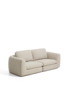 Canapea bej din textil pentru 3 persoane Vera Mix Kave Home