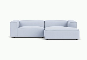 Canapea cu colt albastru gheata din textil 279 cm Dunbar Right Kvadrat Vidar Ice - 723 FEST