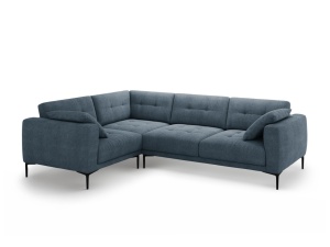 Canapea cu colt albastru inchis din textil pentru 4 persoane Bemy Left Structural Micadoni