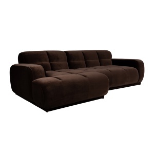 Canapea cu colt din textil maro 267 cm Hazel Left Zuiver