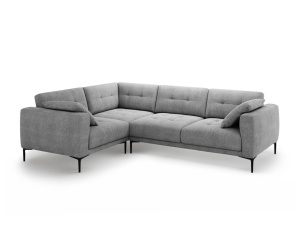 Canapea cu colt gri din textil pentru 4 persoane Bemy Left Structural Micadoni