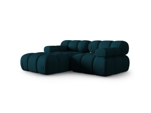Canapea cu colt modulara albastru navy din textil pentru 3 persoane Bellis 155 Left 3D Micadoni