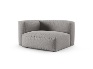 Canapea cu colt modulara gri deschis din textil pentru 1 persoana Martina 120 Left XL Micadoni