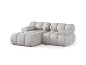 Canapea cu colt modulara gri deschis din textil pentru 3 persoane Bellis Liberty Left Micadoni