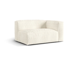 Canapea cu colt modulara ivorie din textil pentru 1 persoana Martina Boucle Right XL Micadoni