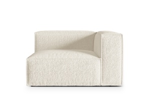Canapea cu colt modulara ivorie din textil pentru 1 persoana Nuria Boucle Right Micadoni