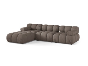 Canapea cu colt modulara maro cappuccino din textil pentru 4 persoane Bellis Liberty 188 Left Micadoni