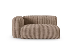 Canapea cu colt modulara maro din textil pentru 1 persoana Martina 160 Left Corduroy XL Micadoni