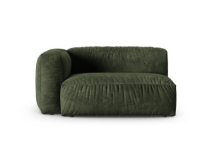 Canapea cu colt modulara verde din catifea pentru 1 persoana Martina 160 Left XL Micadoni