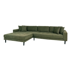 Canapea cu colt oliv din textil 290 cm Lido Left House Nordic