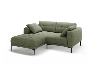 Canapea cu colt verde masliniu din textil pentru 2 persoane Bemy Left Structural Micadoni