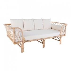 Canapea din ratan maro 200 cm Montella House Nordic