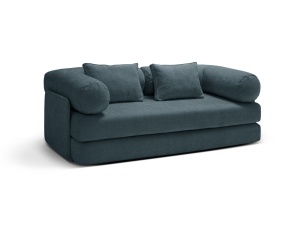Canapea extensibila albastru petrol din textil pentru 3 persoane Dreamy Liberty Micadoni