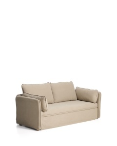 Canapea extensibila bej din textil pentru 3 persoane Tanit Kave Home