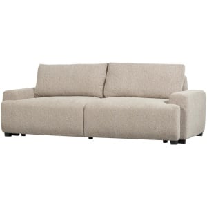 Canapea extensibila din textil crem pentru 3 persoane Night & Day Woood
