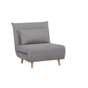 Canapea extensibila gri din textil pentru 1 persoana Marlow House Nordic
