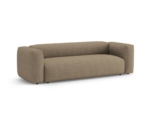 Canapea extensibila maro cappuccino din textil pentru 3 persoane Martina Boucle Micadoni
