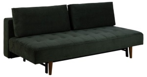 Canapea extensibila verde inchis din textil pentru 3 persoane Blain Quiet Object