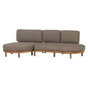 Canapea exterior bej nisipiu din textil pentru 3 persoane Zinto Left Woood