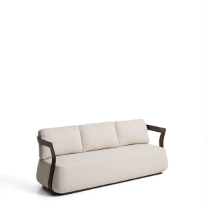 Canapea exterior maro/bej din textil pentru 3 persoane Tamaris Kave Home