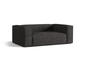 Canapea gri antracit din textil pentru 2 persoane Nuria Boucle Micadoni