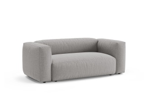 Canapea gri deschis din textil pentru 2 persoane Martina Micadoni
