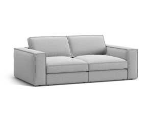 Canapea gri deschis din textil pentru 3 persoane Pola Micadoni