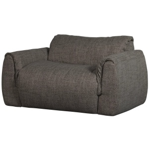 Canapea gri din textil pentru 2 persoane Baggy Melange Woood
