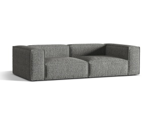 Canapea gri grafit din textil pentru 4 persoane Nuria Boucle Micadoni