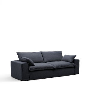 Canapea gri inchis din textil pentru 3 persoane Anarela 260 Kave Home