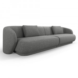 Canapea gri inchis din textil pentru 4 persoane Camden Micadoni