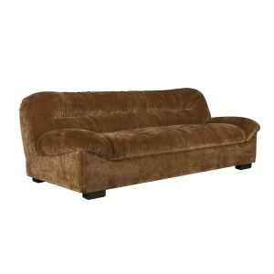 Canapea maro coniac din textil pentru 3 persoane Douglas Dutchbone