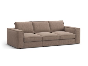 Canapea maro deschis din textil pentru 4 persoane Pola Micadoni