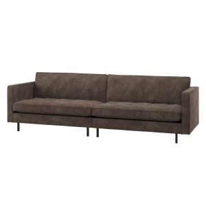 Canapea maro din textil pentru 3 persoane Rodeo Classic Rib Woood