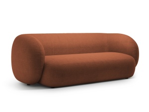 Canapea maro teracota din textil pentru 3 persoane Kate Boucle Micadoni