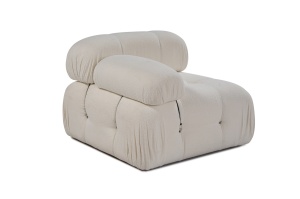 Canapea modulara alba din textil pentru 1 persoana Bubble L The Home Collection