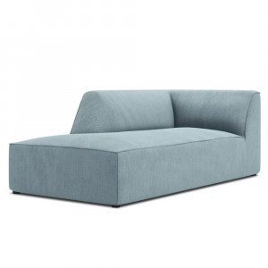 Canapea modulara albastru deschis din textil pentru 2 persoane Ruby Corduroy Left Micadoni