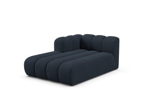 Canapea modulara albastru navy din textil pentru 2 persoane Lupine Left Chenille Micadoni