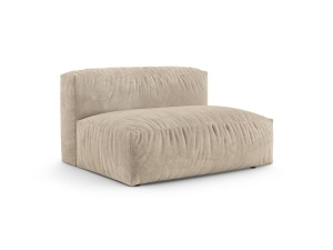 Canapea modulara bej deschis din catifea pentru 1 persoana Martina Vogue XL Micadoni