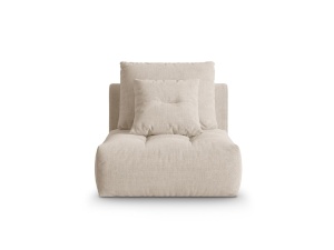 Canapea modulara bej deschis din textil pentru 1 persoana Bloom Wind Micadoni