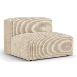 Canapea modulara bej deschis din textil pentru 1 persoana Martina Corduroy Micadoni