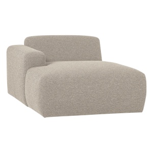 Canapea modulara bej din textil 112 cm Mojo Boucle Lounge Left Woood