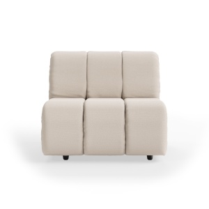 Canapea modulara bej din textil 98 cm Wave Cosy Middle HKliving