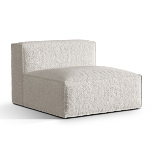 Canapea modulara bej din textil pentru 1 persoana Nuria Boucle Micadoni